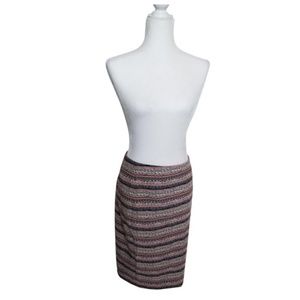 Fun Knee-Length Striped Pencil Skirt